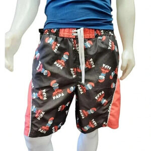 Smurfs You Can Call Me  Papa Swim Trunks Shorts Size Large